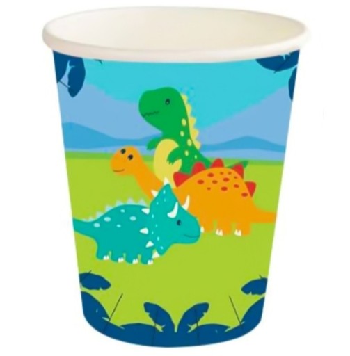 POHÁRKY, papierové poháre, DINOSAURY, DINO, 6 ks