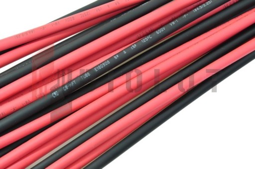 Teplom zmršťovacia trubica 2,5 mm 1 m červená CB-HFT Ohnivzdorná do 125 stupňov