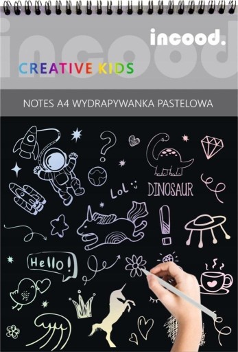 ZÁPISNÍK A4, PASTELOVÝ škrabanec