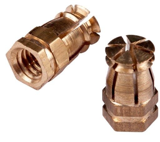 10x M4 x 10 mm mosadzný kĺb bez dilatačnej guľôčky