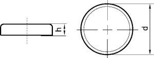 Plochý magnet bez závitového puzdra 16x4,5mm