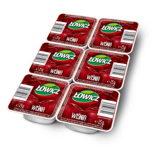 Łowicz Džem s príchuťou čerešní Porciový blister 30 x 25 g