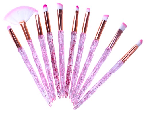 SADA ŠTETEC NA MAKEUP NA NANÁŠANIE TIEŇOV 10 KS