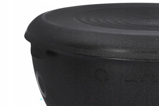 PLASTOVÁ MISKA, čierna, s vrchnákom, 6l, na skladovanie kuchynských potravín