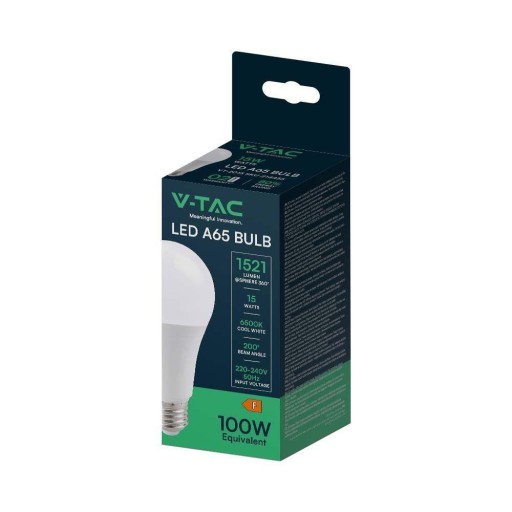 V-TAC LED žiarovka 15W A65 E27 VT-2015 4000K 1350lm
