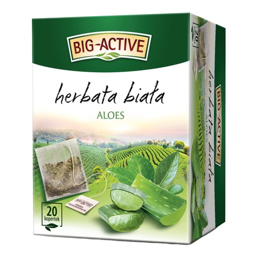 BIG ACTIVE WHITE čaj, ochutený ALOE, express, 20 OBÁLOK