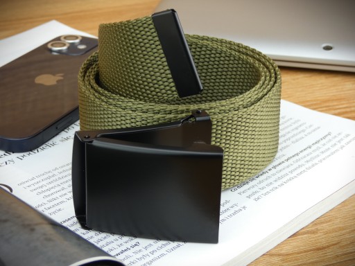 115cm Pánsky KHAKI taktický MILITARY opasok na NOHAVICE