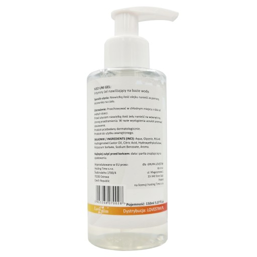 Lubrikant H2O UNI GEL 150 ml na vodnej báze
