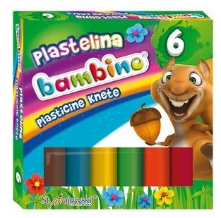 Plastelína 6 farieb Bambino