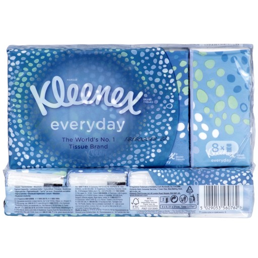 Kleenex vreckovky, balenie 8 ks