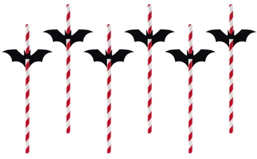 Sada papierových slamiek (6 ks) na HALLOWEEN!
