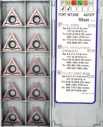 VIACNÁSOBNÉ VLOŽKY TCMT 16T308 AG15TF