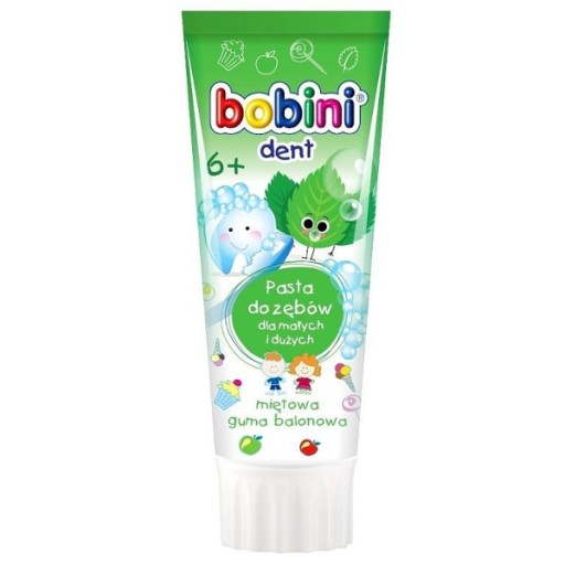 BOBINI Ovocná zubná pasta pre deti 6+ 75ml