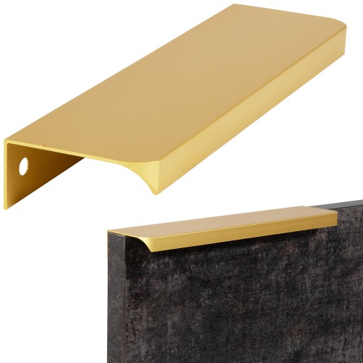 Okrajová nábytková úchytka ku skrinke METAL BORDO 320/340mm Zlatá