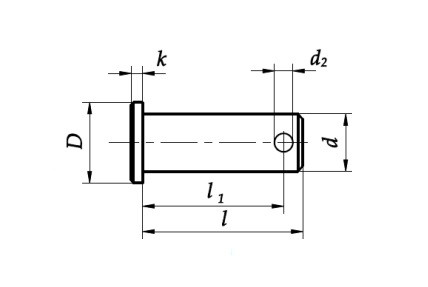 Čapy nástrčnej hlavy 6x18mm DIN 1434 B, oceľ