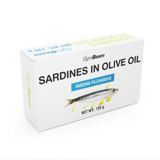 SARDINKY V OLIVOM OLEJU VYSOKÝ PROTEIN RYBIE PROTEIN - GymBeam 125 g