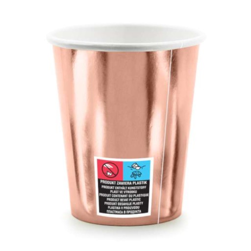 Všetko najlepšie k narodeninám hrnčeky PINK GOLD metalic x6