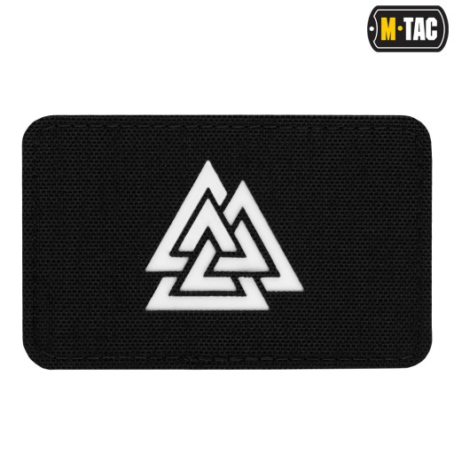 Vodorovná nášivka Valknut M-Tac Laserom vyrezaný znak Suchý zips čierny/svietivý