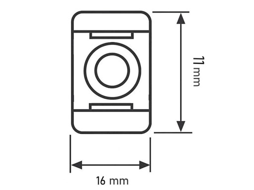 Upevňovací držiak káblovej spony 11x16mm UV 100 ks Čierny