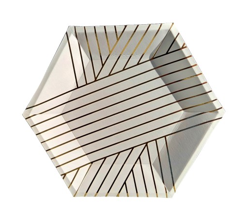 BIELE ZLATÉ PAPIEROVÉ TANIERE 19CM, 6KS