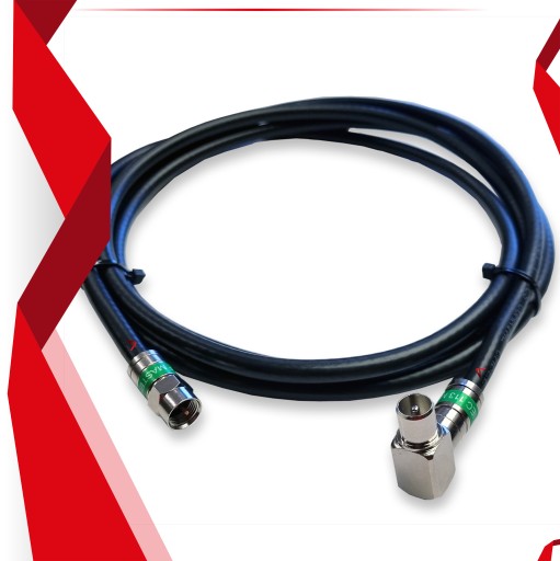 Kábel F-Plug Anténna zástrčka Pravouhlá 2M Vonkajšia