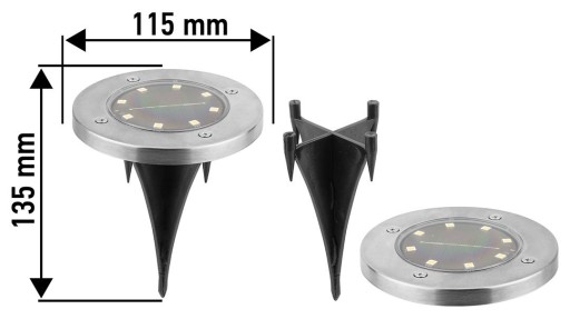 LED solárne svietidlo na trávnik 50 lm