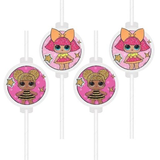 LOL Birthday Straws Birthday Dolls 4 ks.