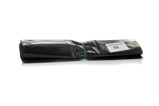 Pevné 60L hygienické vrecká, 10 ks, čierne na odpadky