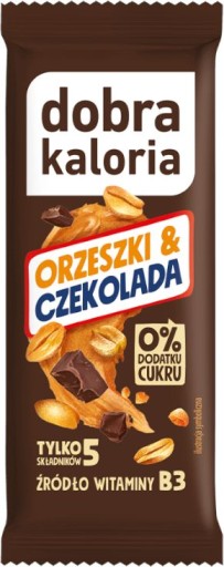 Datlová tyčinka s orieškami a čokoládou BEZ CUKRU vegánska 35 g Dobrá kalória