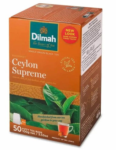 Dilmah Black Tea Ceylon Supreme Tea 50 PREMIUM sáčkov