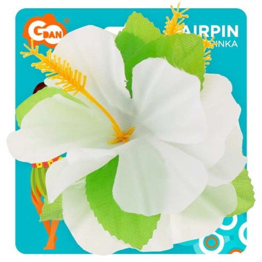 HAVAJSKÝ klip aloha záhradné KVETY biele kvety