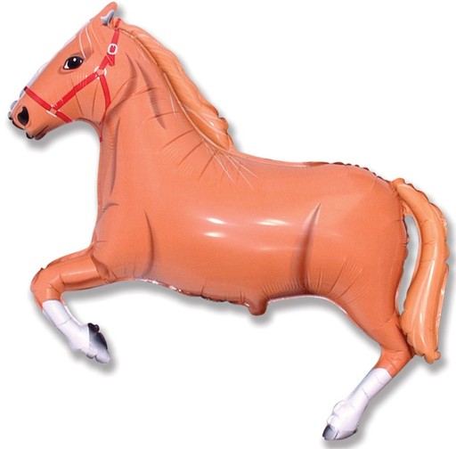 Hnedý kôň fóliový balónový kôň 55 cm Narodeniny