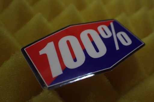 100% NÁLEPKA NA MOTOKROS DAKAR 4,9 x 3 cm