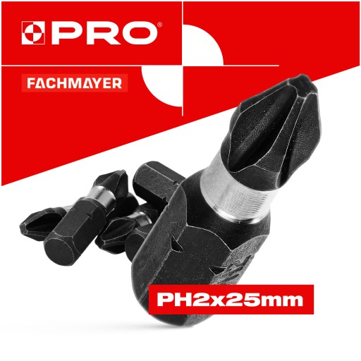 5x rázový bit PH2 rázový bit 25mm | Nárazový bit pre skrutkovač
