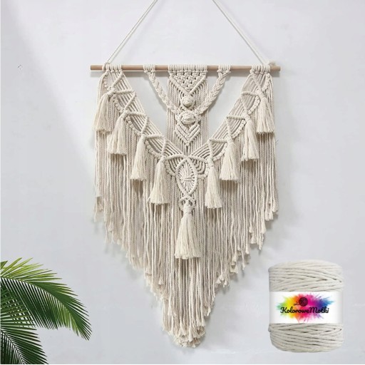 Prírodná bavlnená šnúra Macrame 100m 5mm