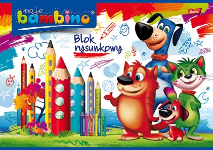 A4 biela podložka na kreslenie Bambino, 20 listov, školský blok x 2 kusy