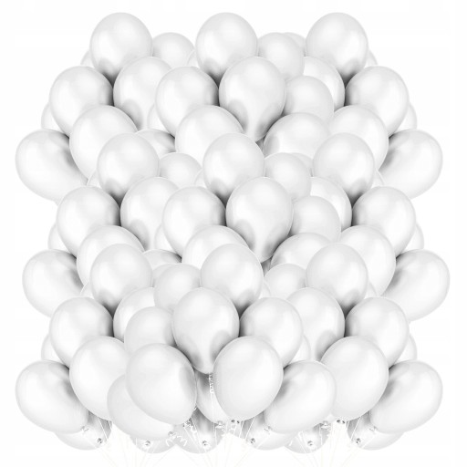 BIELY METALICKÉ BALÓNY Svadobné narodeniny 30cm 25ks