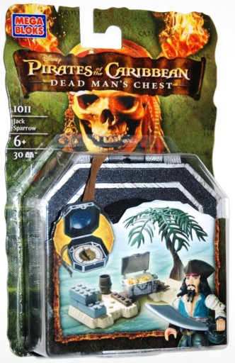 KOMPAS Piráti z Karibiku JACK SPARROW Tehly MEGA BLOKS Súprava s figúrkou