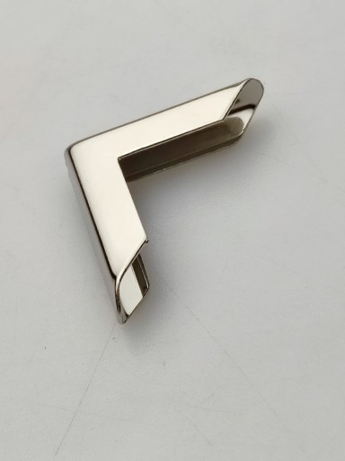 Rohová kabelka, koženkové kovanie, 22 mm, strieborná, 2 kusy