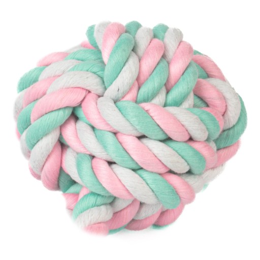 Hračka pre psa BALL, pletená loptička ROPE, 8 cm
