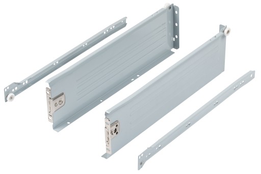 METALBOX vysoká zásuvka V-118 mm L-400 mm sivá RAL9006 AMIX
