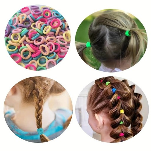 ELASTICKÉ VLÁSKY PRE DIEVČATÁ LYCRA MIX NEON 100 KS