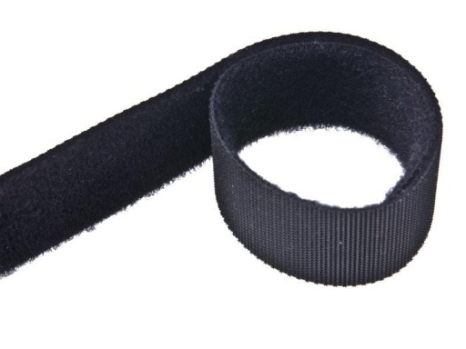 VELCRO OBOJSTRANNÝ 20mm ČIERNA 1m NÍZKY PROFIL