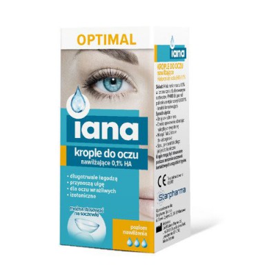 IANA Optimal Hydratačné očné kvapky 0,1% HA, 10ml