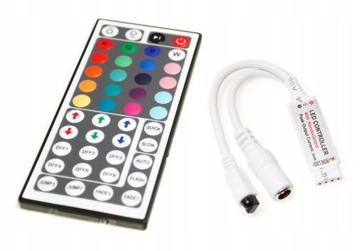 Ovládač ovládača pre RGB LED pásy, diaľkové ovládanie IR44 6A