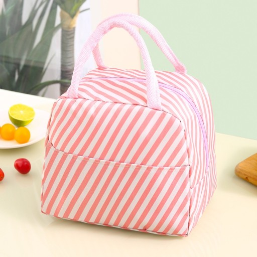 Termálna taška LUNCH BOX Pikniková izolovaná pre jedlo tmavomodré plameniaky