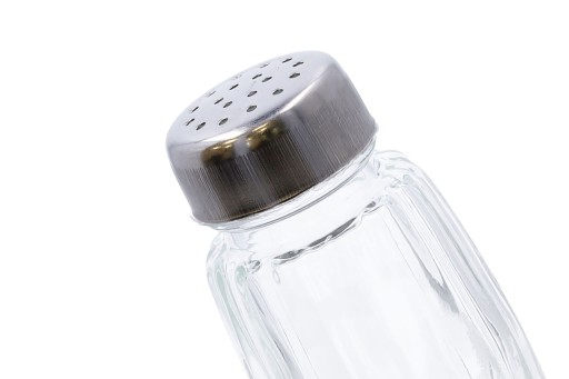 SKLENENÁ NÁDOBKA na KORENIE, 50 ml, nerezový dávkovač korenia