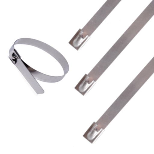 Nerezové príchytky INOX 362x7,9 (10 ks) AISI 304