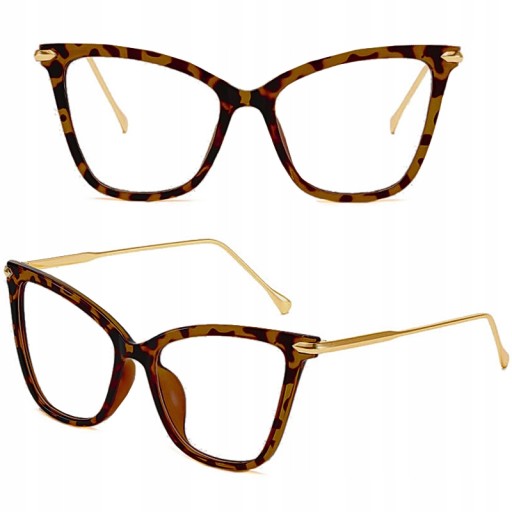 OKULIARE CAT EYE PANTHER CLEARANCE Zlatohnedé