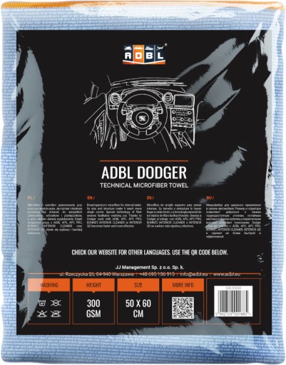ADBL DODGER UTERÁK Z MIKROVLÁKNA ČISTENIE INTERIÉRU AUTA